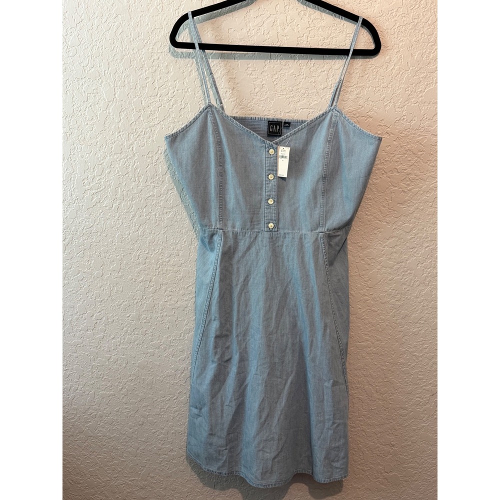 Gap Denim Mini Dress Size 14 Light Wash Cotton Fall Cowgirl Western
